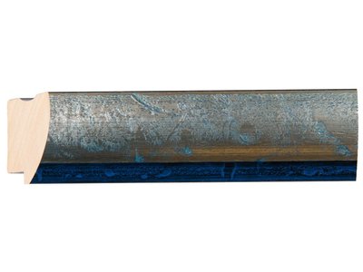 Atessa - Spiegel mit silberblauem Rahmen