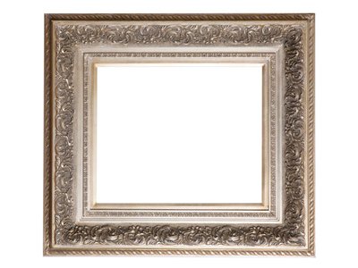 Genova - Silberner Barock-Bilderrahmen aus Holz