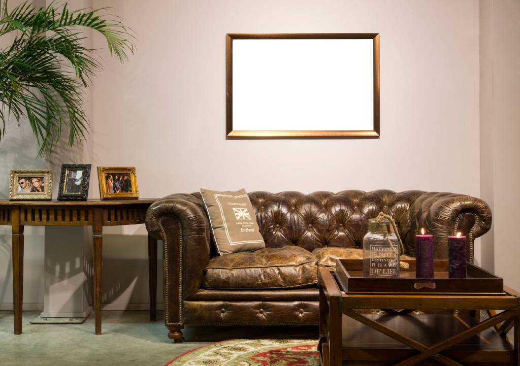 Design-Bilderrahmen in der Farbe Bronze