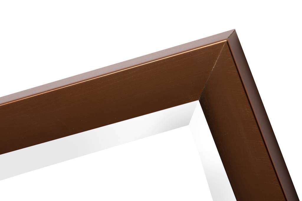 Corte - diagonaler Design-Spiegel in der Farbe Bronze