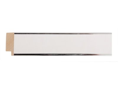 Silberner und weißer Design-Bilderrahmen