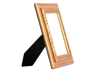 Erschwinglicher goldener Fotorahmen aus Holz