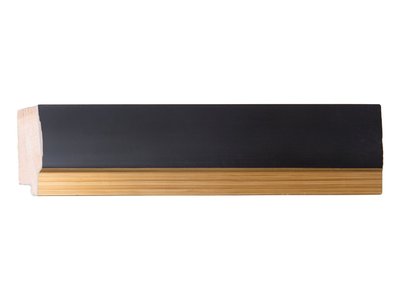 Schwarzer Rahmen mit goldenem Rand
