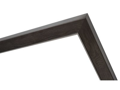Bilderrahmen, dunkelbraun mit Silber