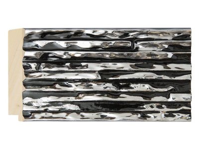 Toscane - Bilderrahmen, Schwarz mit Silber