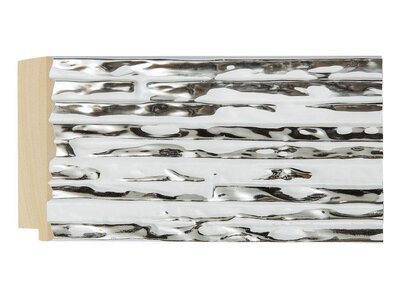 Toscane - Bilderrahmen, Weiß mit Silber