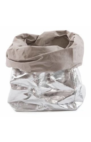 UASHMAMA® Paper Bag Silver / Grey UASHMAMA® Paper Bag Silver / Grey