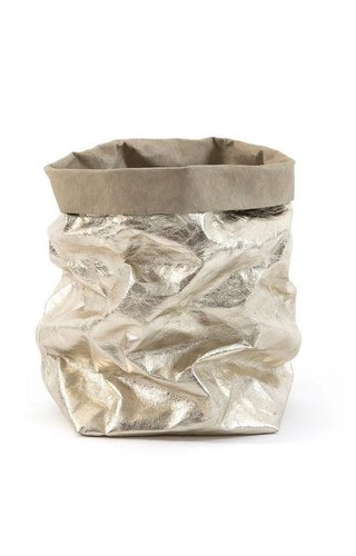 UASHMAMA® Paper Bag Sabbia / Platino UASHMAMA® Paper Bag Sabbia / Platino