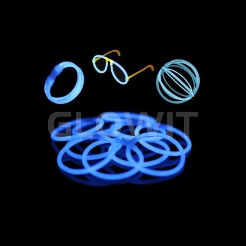 Glowit 100 glow bracelets - 200mm x 5mm - Blue