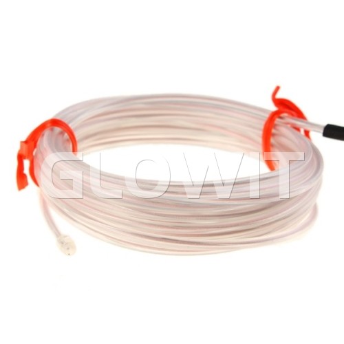 Glowit EL draad - 2m x 2.3mm - 3V (2 x AA batterijen) - Wit (Inclusief invertor)
