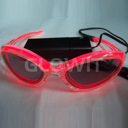 Glowit Lunettes de soleil EL - 3v (2 x Piles AA) - Rouge