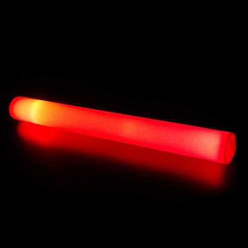 Glowit Schuimrubber LED staaf / foam stick - 400mm x 40mm - Rood