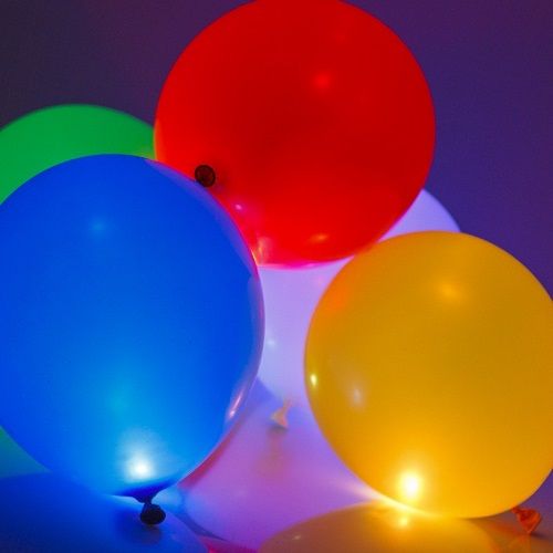 5 verlichte LED Ballonnen van 25cm - Blauw | GLOWIT 5 verlichte LED Ballonnen van 25cm - Blauw | GLOWIT
