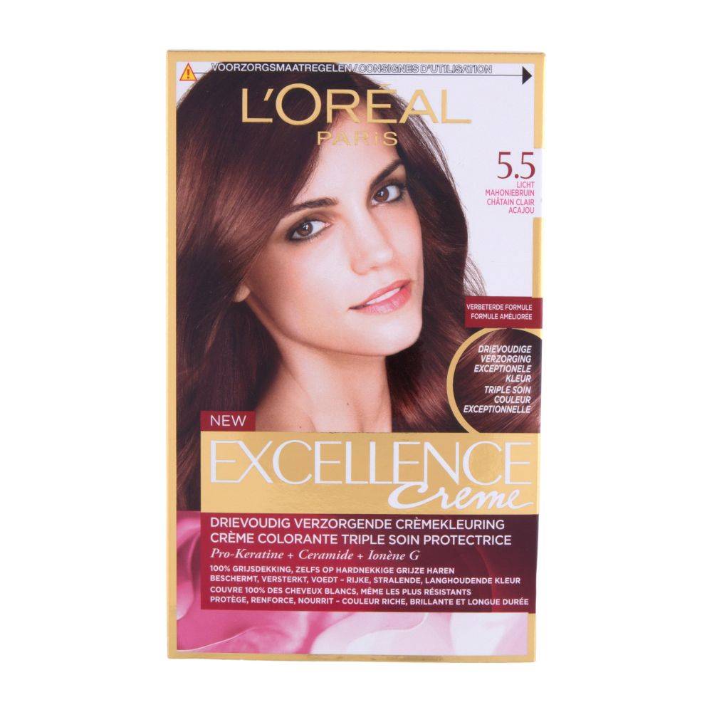 L`Oréal L'Oréal Excellence Creme 5.5 Light Mahogany brown ...