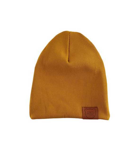 MASCOTTE PATCH BEANIE OCHER YELLOW WHIT in yellow