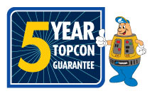 5 jaar garantie topcon bouwlasers