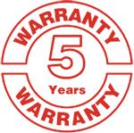 5 jaar garantie