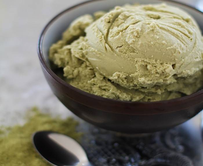 Koken met thee: Matcha-roomijs