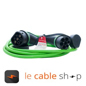Ratio Câble de recharge véhicule électrique 16A Monophasé Type 2 - Type 2 (4 mètres)