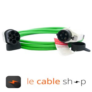 Ratio Câble de recharge véhicule électrique 16A Monophasé Type 2 - Type 1 (4 mètres)