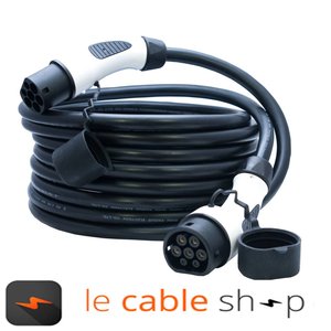 DOSTAR Câble de recharge véhicule électrique 16A Triphasé Type 2 - Type 2 (8 mètres)