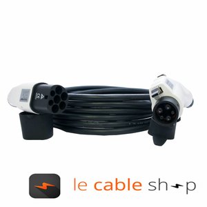 DOSTAR Câble de recharge véhicule électrique 16A Monophasé Type 2 - Type 1 (8 mètres)