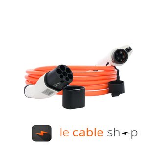 DOSTAR Câble de recharge véhicule électrique 16A Monophasé Type 2 - Type 1 (4 mètres)