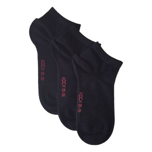 Kock Sockswear 3-pack naadloze sneakersokken dames zwart Kock Sockswear 3-pack naadloze sneakersokken dames zwart
