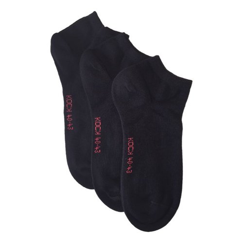 Kock Sockswear 3-pack naadloze sneakersokken heren zwart Kock Sockswear 3-pack naadloze sneakersokken heren zwart