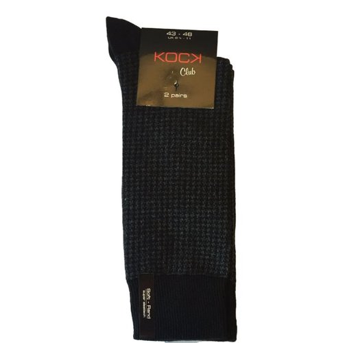 Kock Sockswear 2-pack naadloze herensokken print zwart Kock Sockswear 2-pack naadloze herensokken print zwart