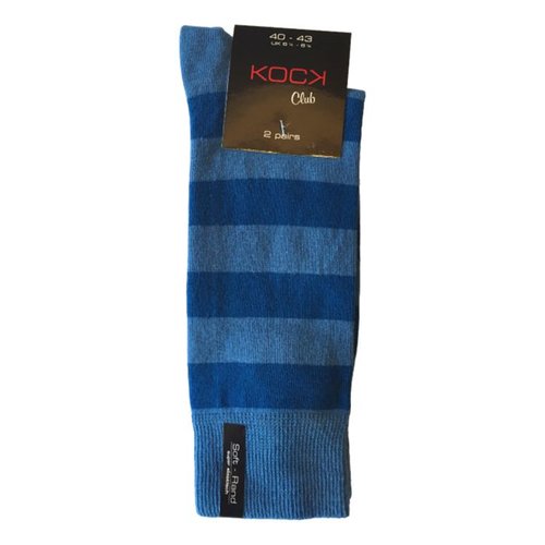Kock Sockswear 2-pack naadloze gestreepte herensokken marine-blauw Kock Sockswear 2-pack naadloze gestreepte herensokken marine-blauw