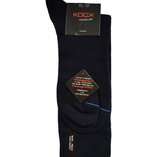 Kock Sockswear 2-pack blauw met massage-effect Kock Sockswear 2-pack blauw met massage-effect