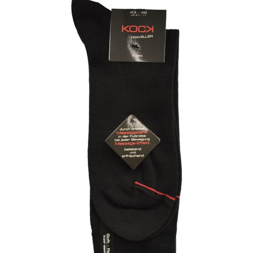 Kock Sockswear 2-pack zwart met massage-effect Kock Sockswear 2-pack zwart met massage-effect