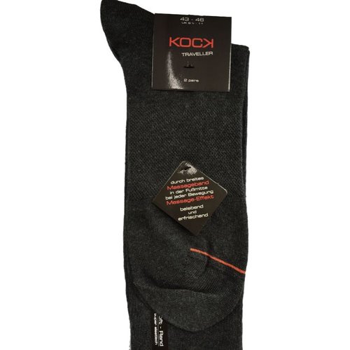 Kock Sockswear 2-pack grijs met massage-effect Kock Sockswear 2-pack grijs met massage-effect