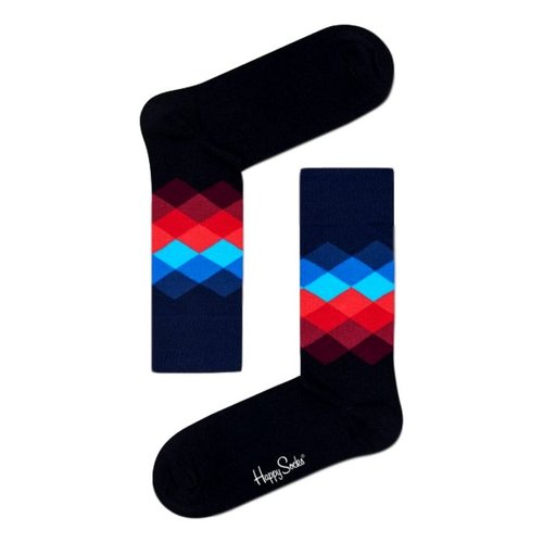 Happy Socks Faded Diamond zwart Happy Socks Faded Diamond zwart