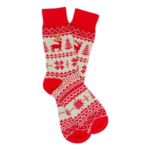 Alfredo Gonzales Northern Pixels Reindeer Red/Beige Alfredo Gonzales Northern Pixels Reindeer Red/Beige