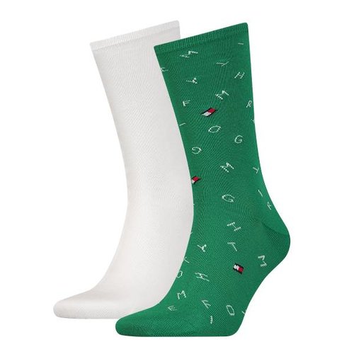 Tommy Hilfiger 2-pack Scattered Groen Wit Tommy Hilfiger 2-pack Scattered Groen Wit