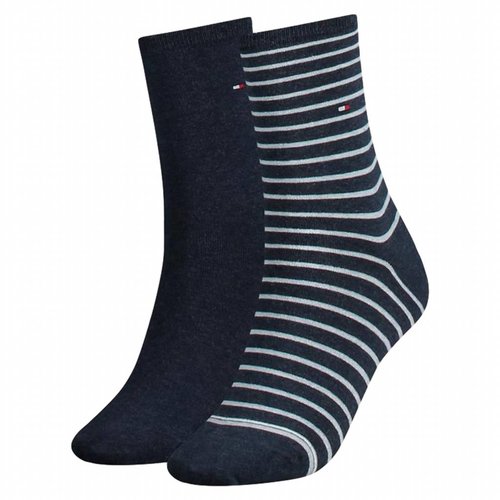 Tommy Hilfiger 2-pack Streep Smal Blauw Tommy Hilfiger 2-pack Streep Smal Blauw