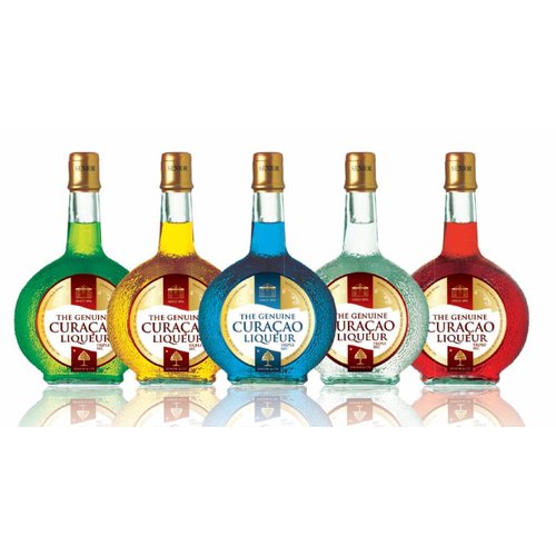 Curacao Liqueur Giftset 5 colours Curacao Liqueur Giftset 5 colours