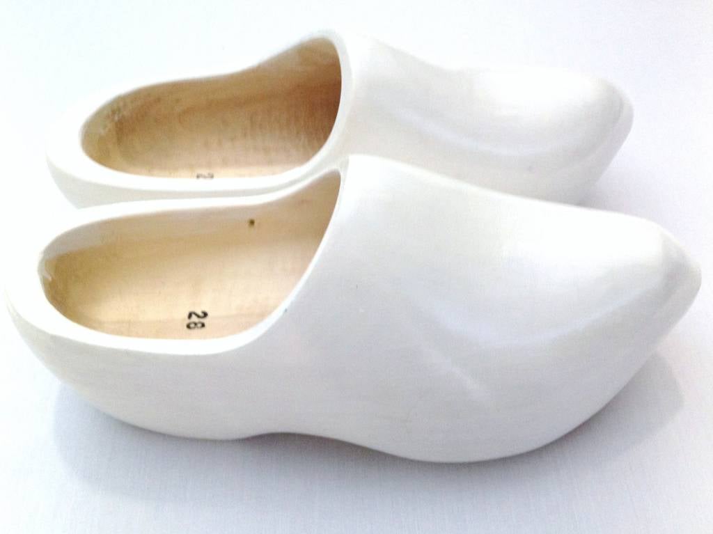 Dutch wooden clogs in the color white The Dutch clog store