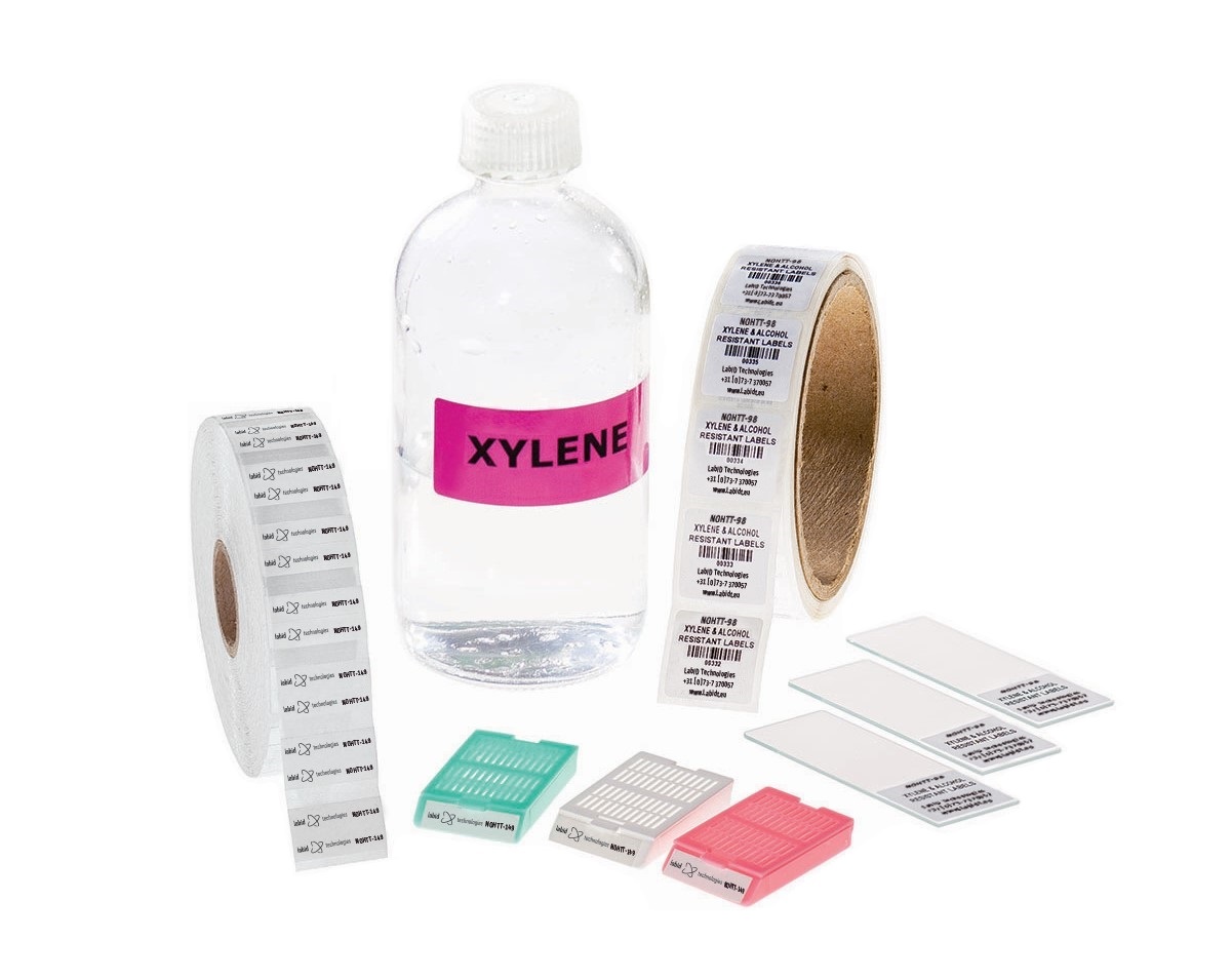 Etiketten für Objektträger, Deckgläser und Gewebekassette