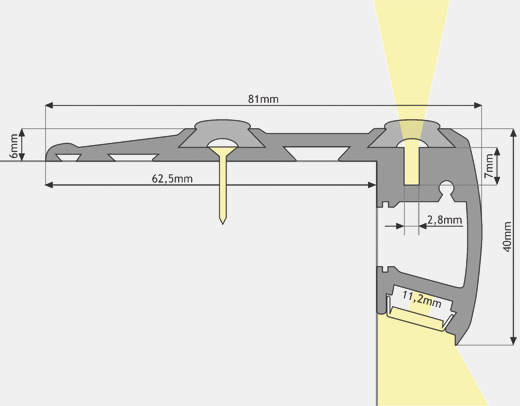 Step profiel technische tekening