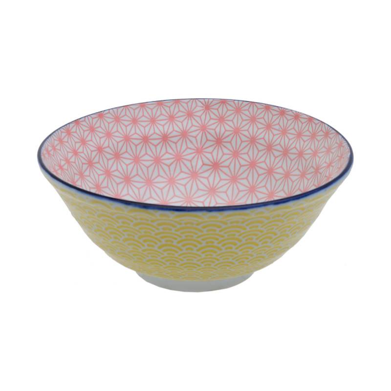 Tokyo Design Studio Star Wave Bowl Ø 21 Cm Pink Yellow Cookdine Tokyo Design Studio Star Wave Bowl Ø 21 Cm Pink Yellow