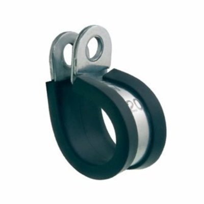 Verzinkte leidingklem met EPDM binnenring 12mm breed