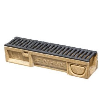 polyesterbeton vloergoot type self-100 met gietijzeren sleufrooster 100 x 10 cm