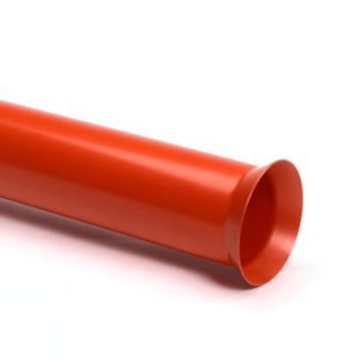 PVC eindbuis met flens voor drainagebuis lengte 1 meter