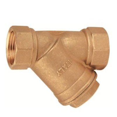 RIV messing Y vuilvanger, type 2500, 2x binnendraad