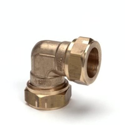 Bonfix messing verloop knie 90º. 2x knel
