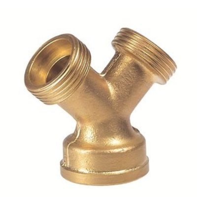 RIV messing Y-stuk, type 3320, 2x buitendraad--1x binnendraad ¾''