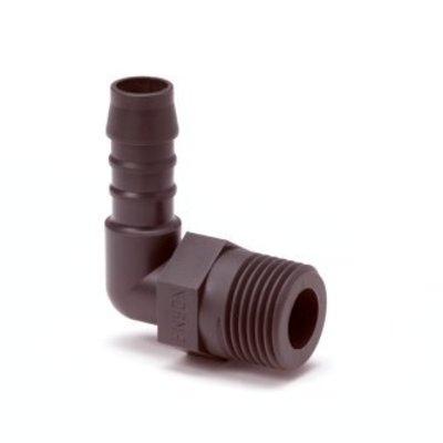 Normaplast polyamide knie 90°, buitendraad x slangtule